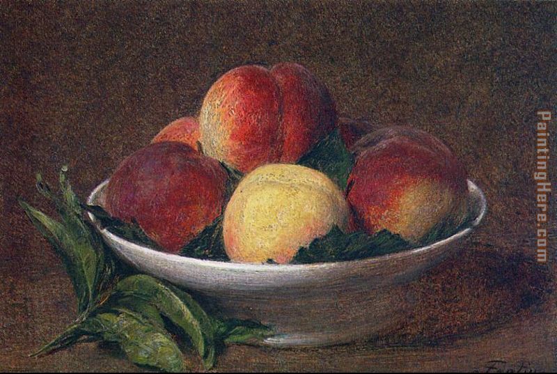 Peaches in a Bowl painting - Henri Fantin-Latour Peaches in a Bowl art painting